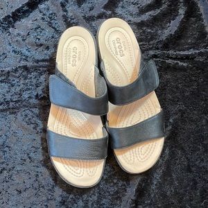Ladies Crocs Wedge Slides